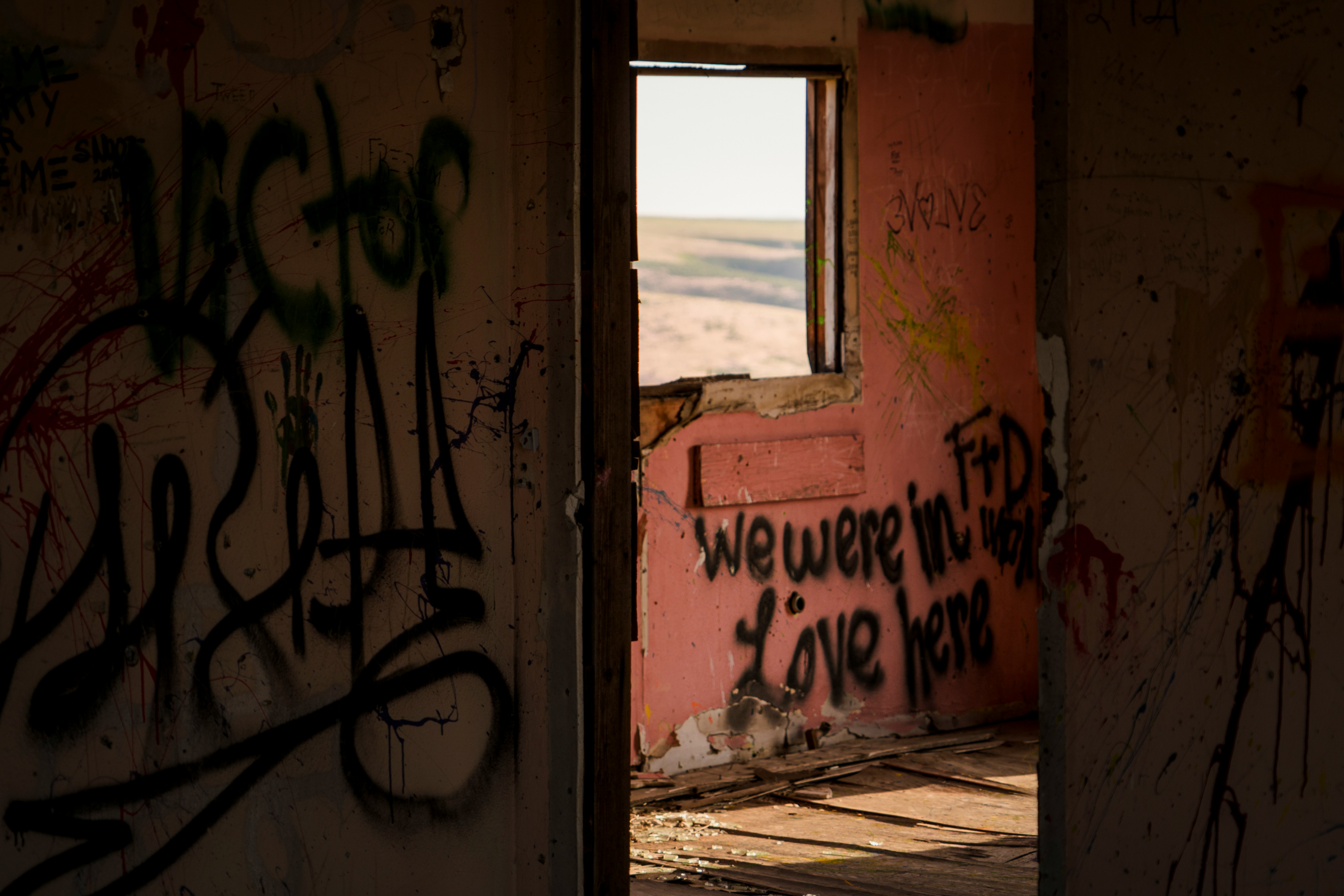 black vandals inside house